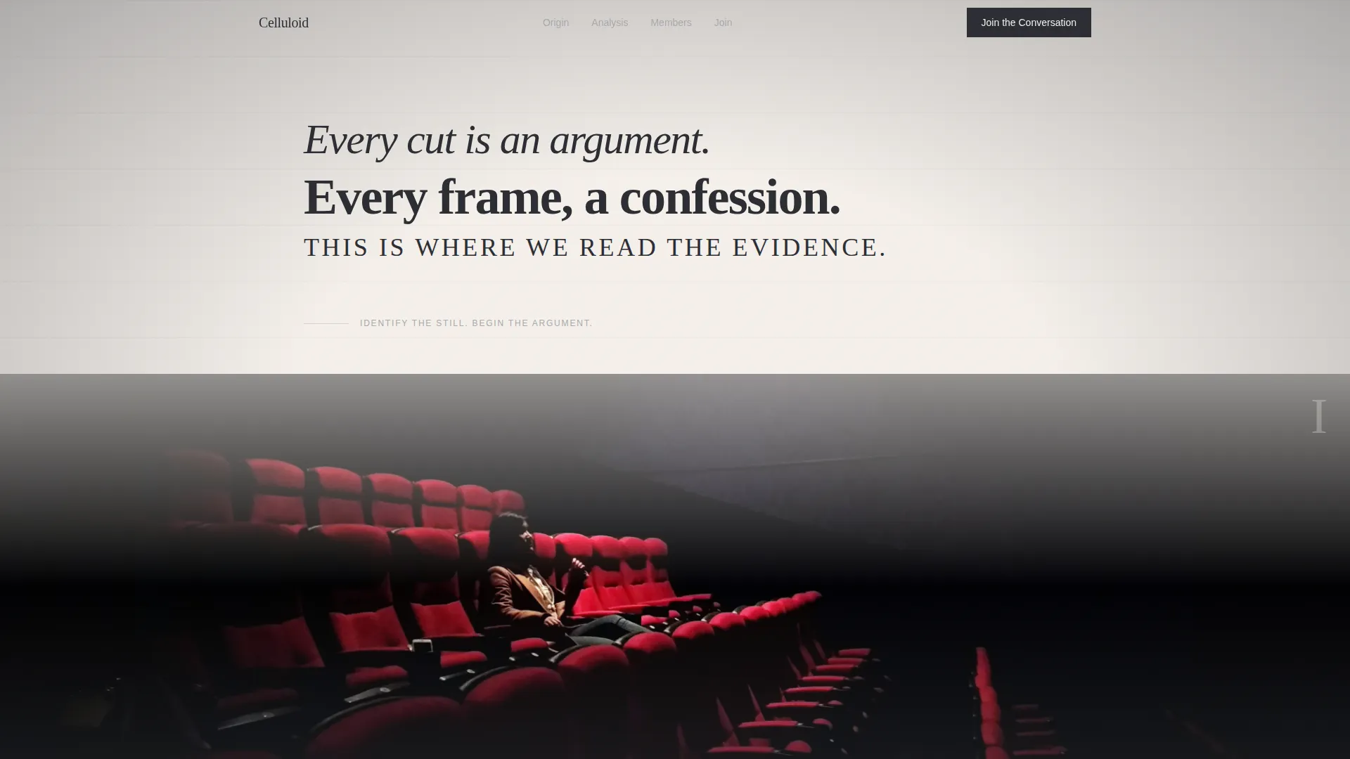 Film Analysis Community Landing Page Template