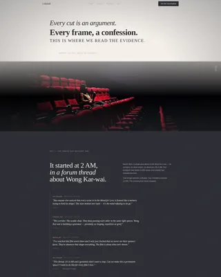 Film Analysis Community Landing Page Template