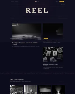 Cinematic Film Analysis Podcast Landing Page Template