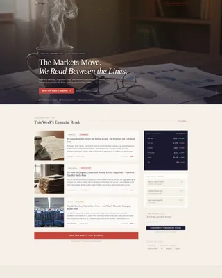 Financial Services Industry Report Landing Page Template
