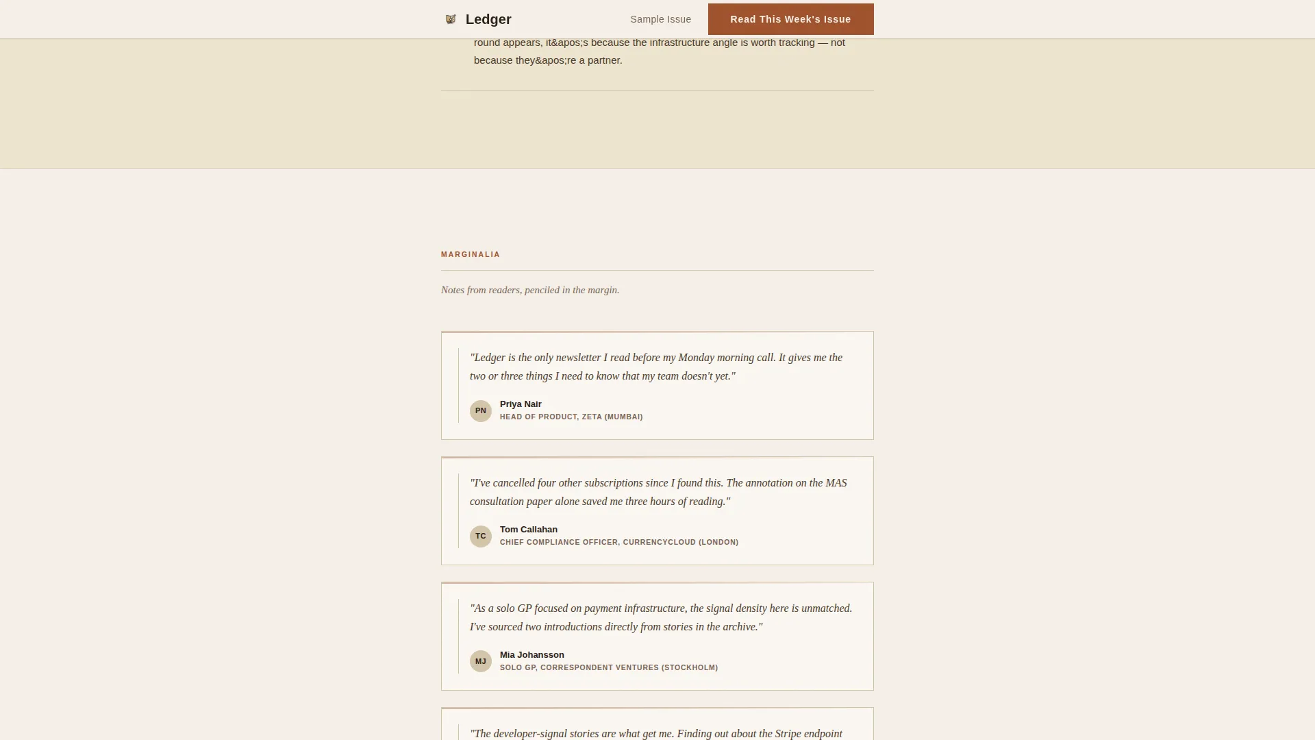 Heritage Fintech Newsletter Landing Page Template