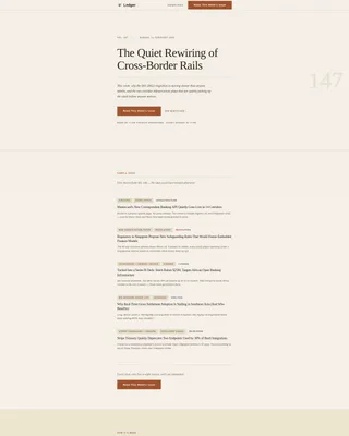 Heritage Fintech Newsletter Landing Page Template