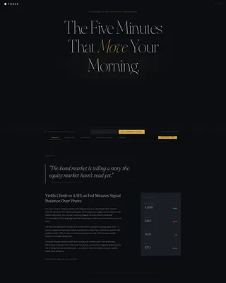 Elite Fintech Newsletter Landing Page Template