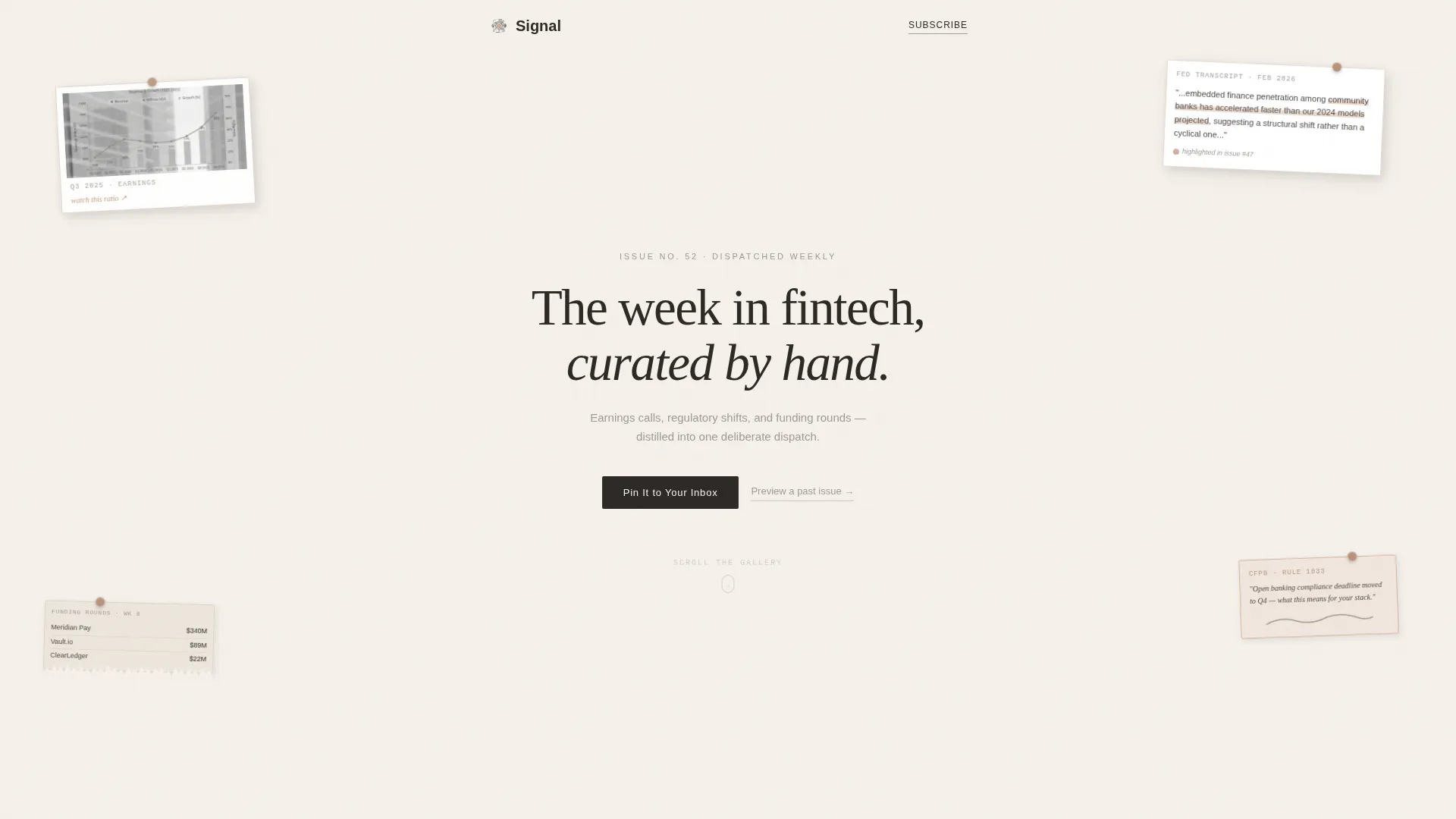 Fintech Newsletter Landing Page Template