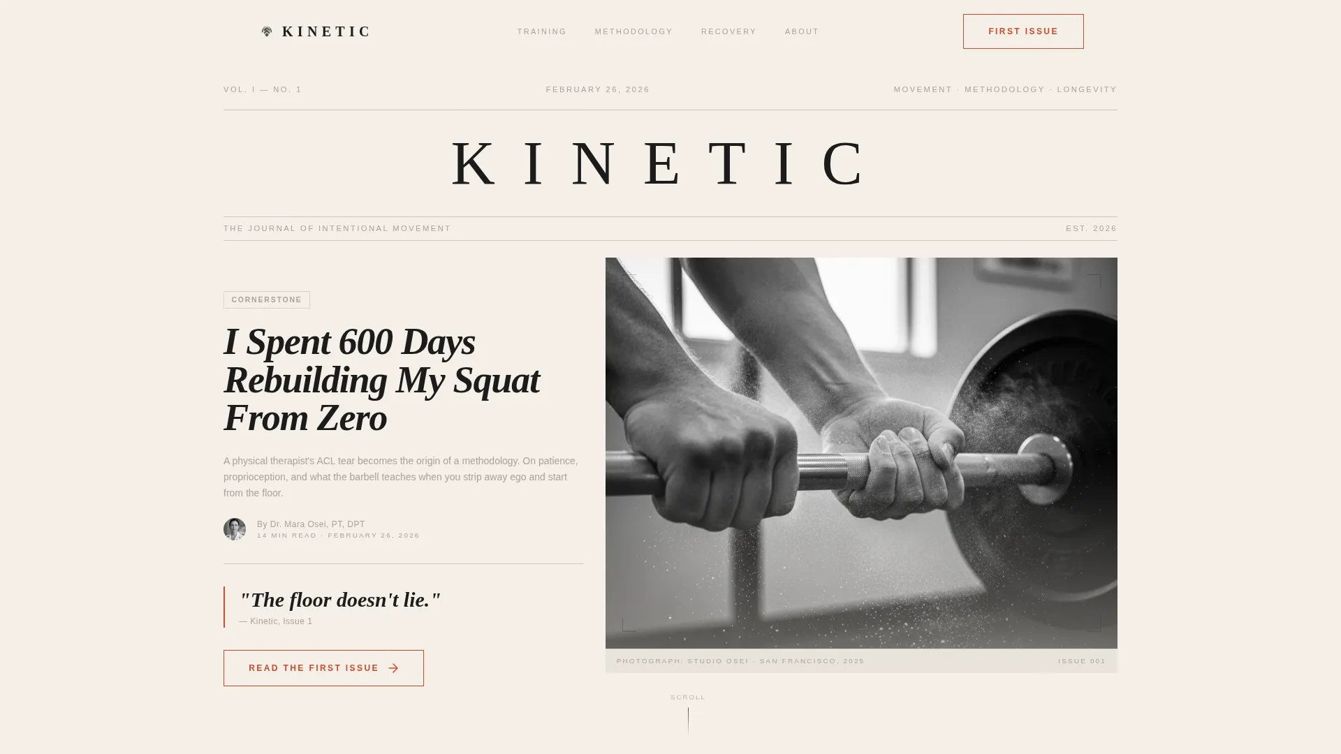 Fitness & Exercise Blog Landing Page Template