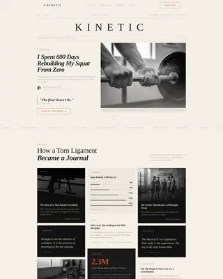 Fitness & Exercise Blog Landing Page Template
