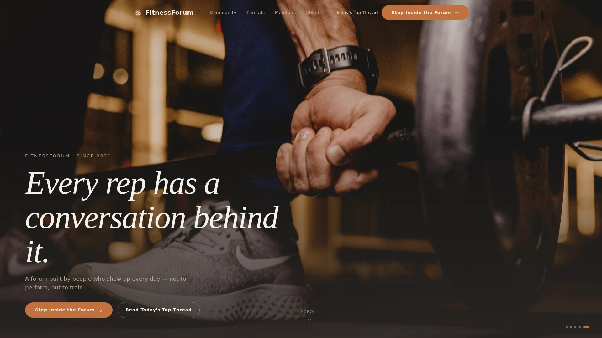 Authentic Fitness Community Landing Page Template
