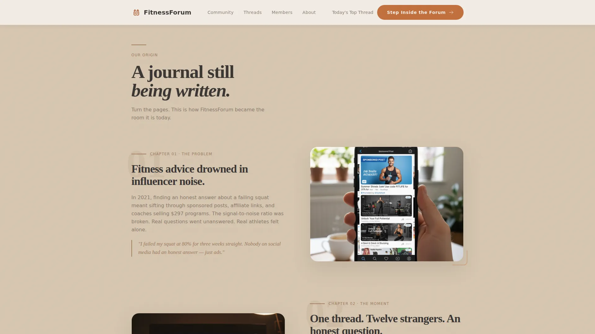 Authentic Fitness Community Landing Page Template