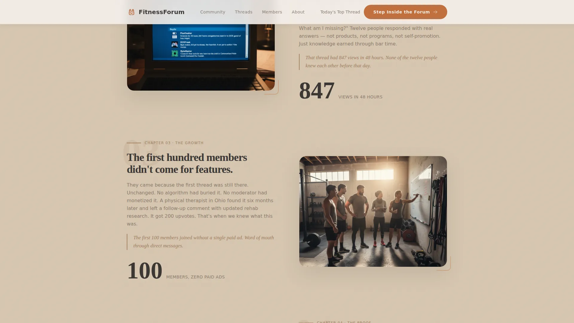 Authentic Fitness Community Landing Page Template