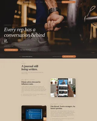 Authentic Fitness Community Landing Page Template