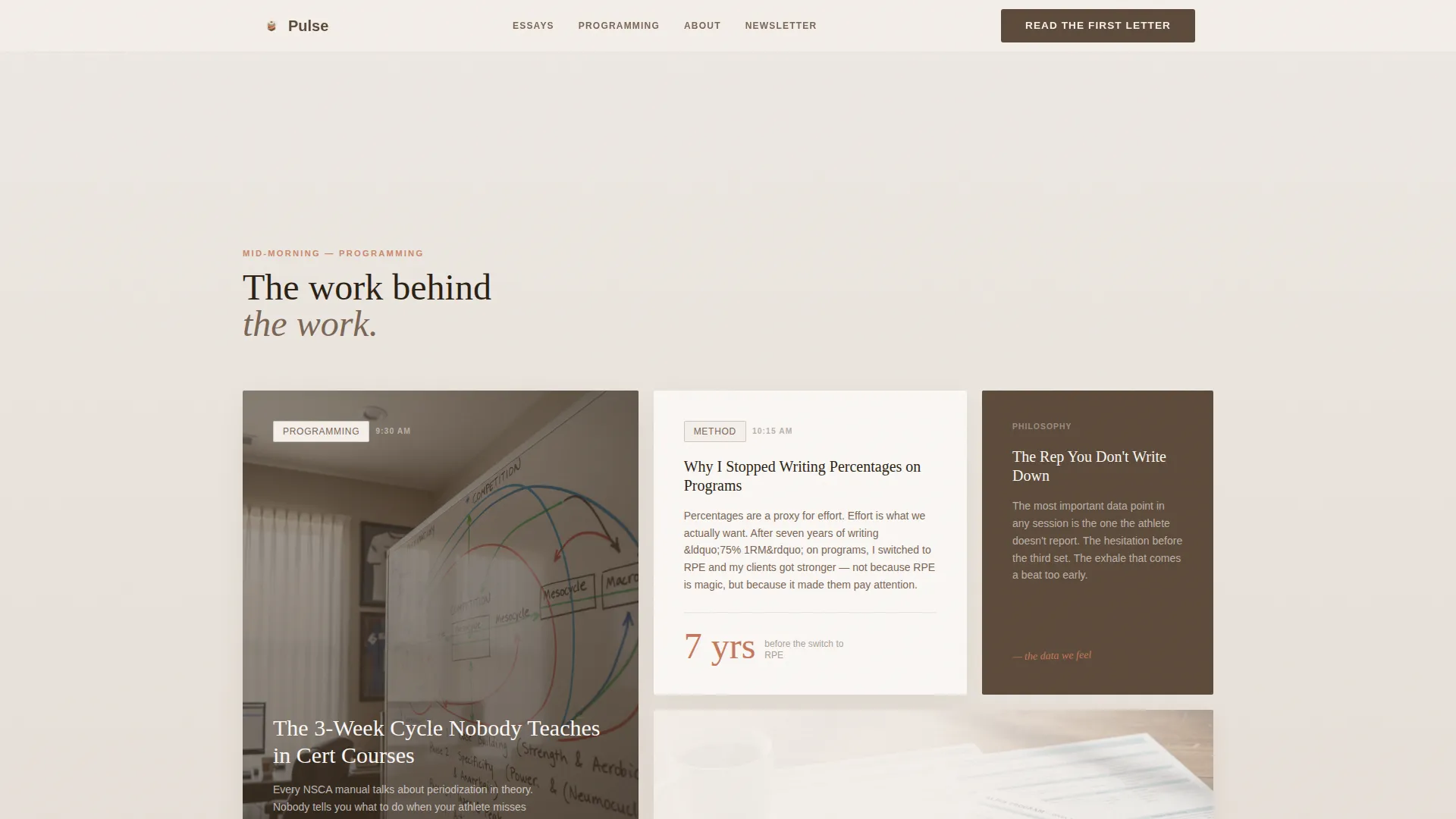Fitness Thought Leadership Blog Landing Page Template
