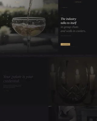 Cinematic Dark Food & Beverage Community Landing Page