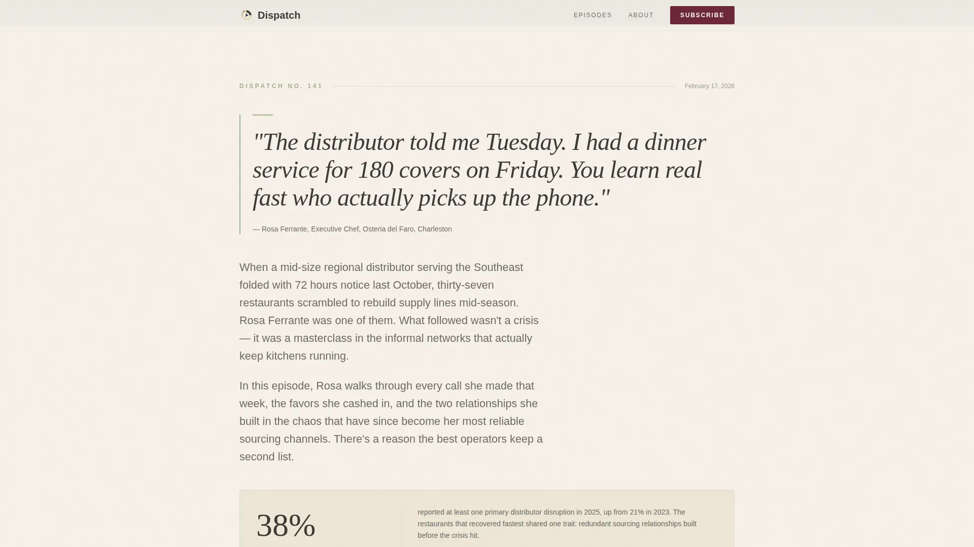 Food & Beverage Podcast Landing Page Template