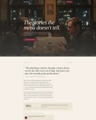 Food & Beverage Podcast Landing Page Template