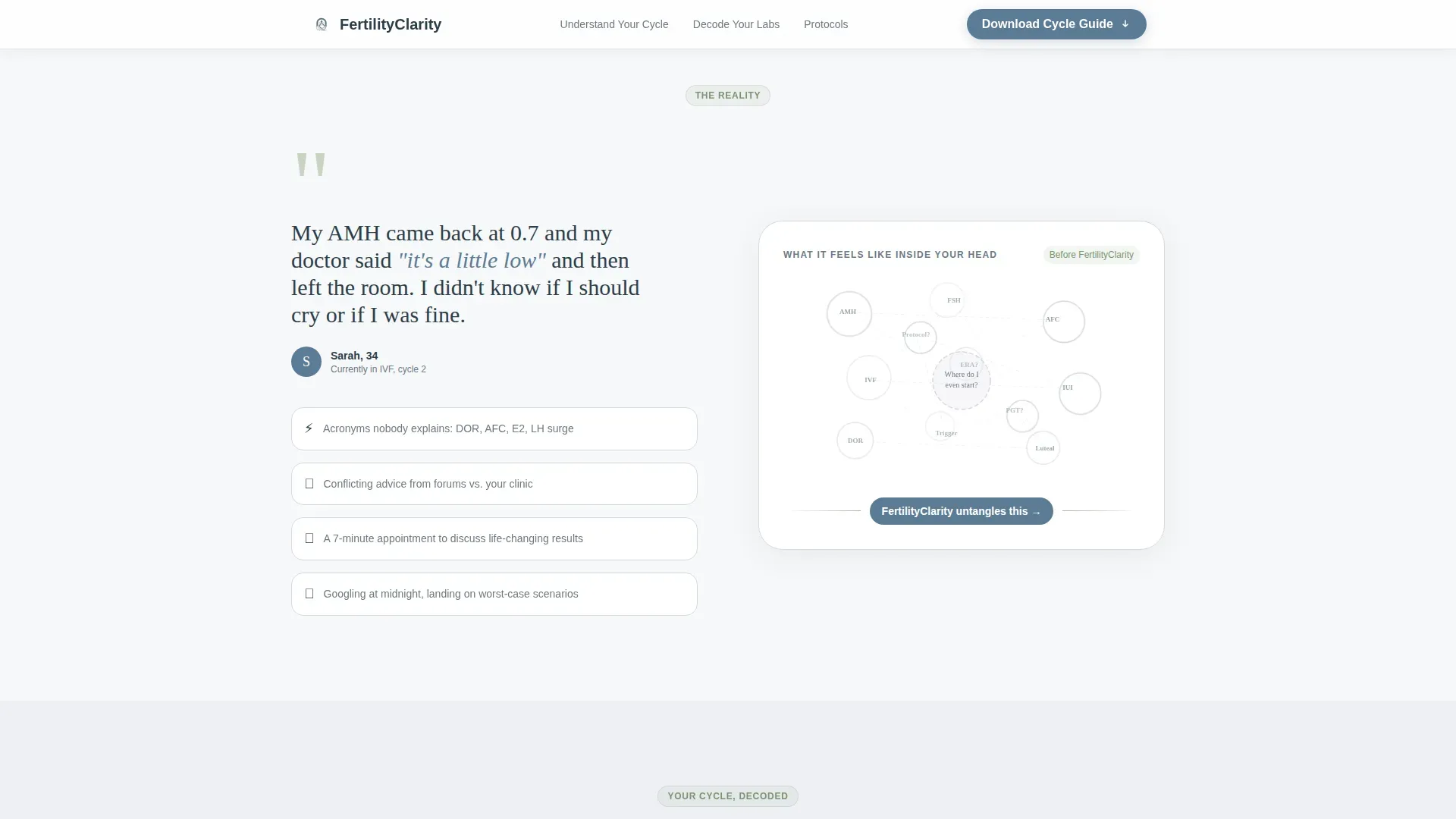 Infertility Patient Education Landing Page Template