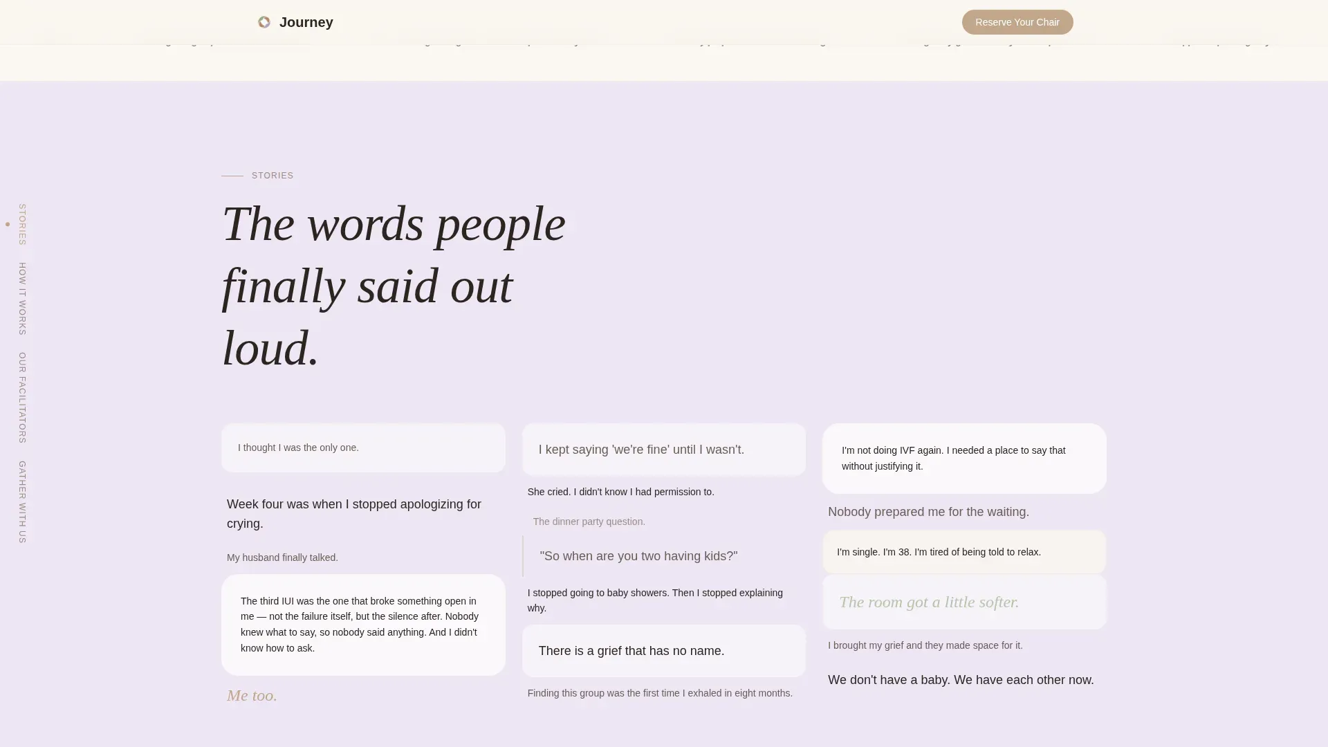 Infertility Support Group Landing Page Template
