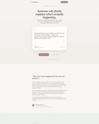 Infertility Care Booking Website Template