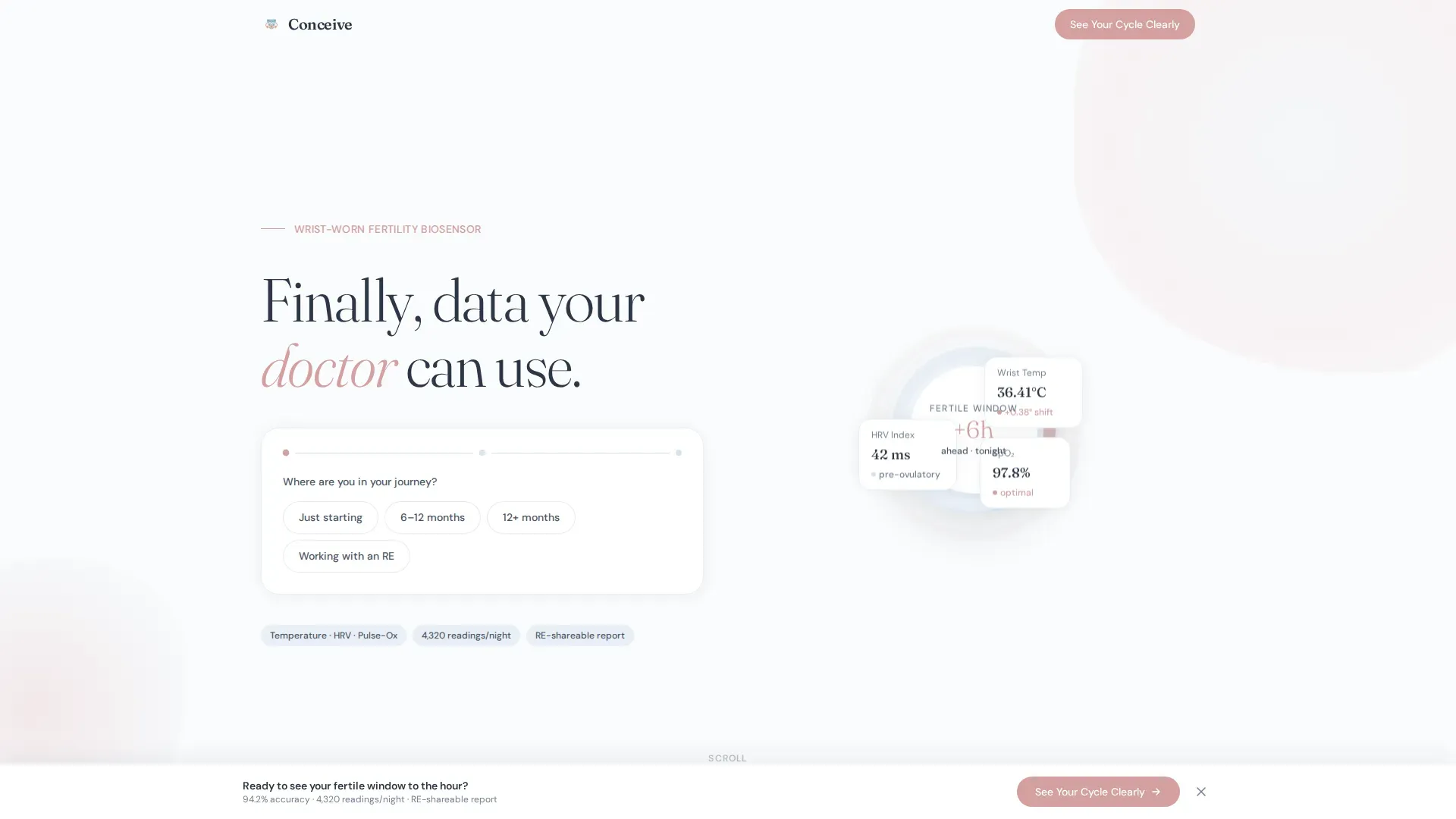Fertility Wearable Landing Page Template