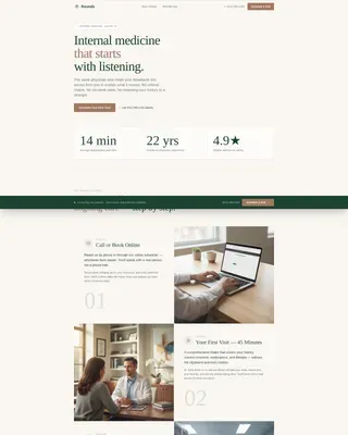 Internal Medicine Medicine Booking Website Template