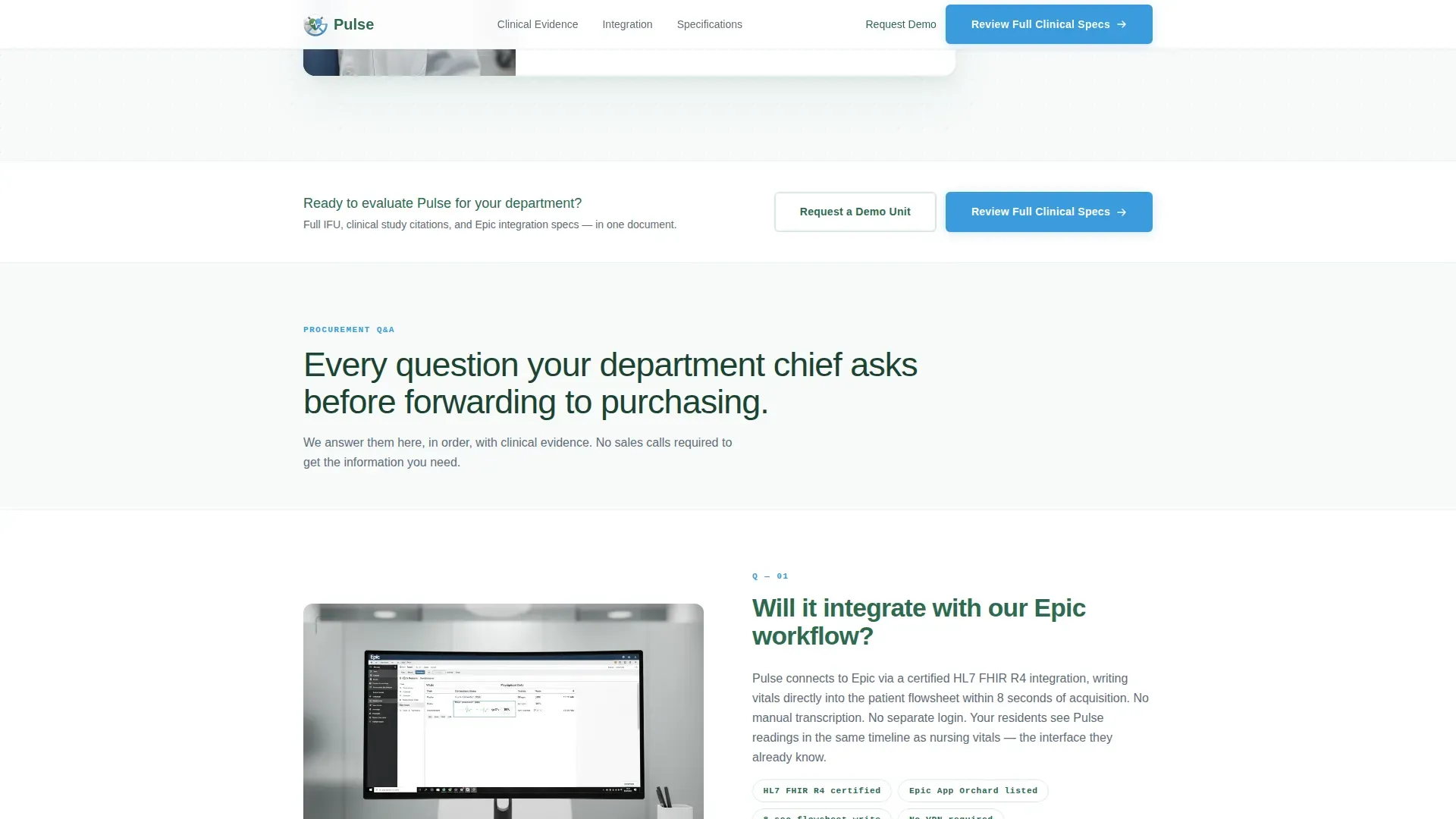 Intelligent Cardio Device Landing Page Template