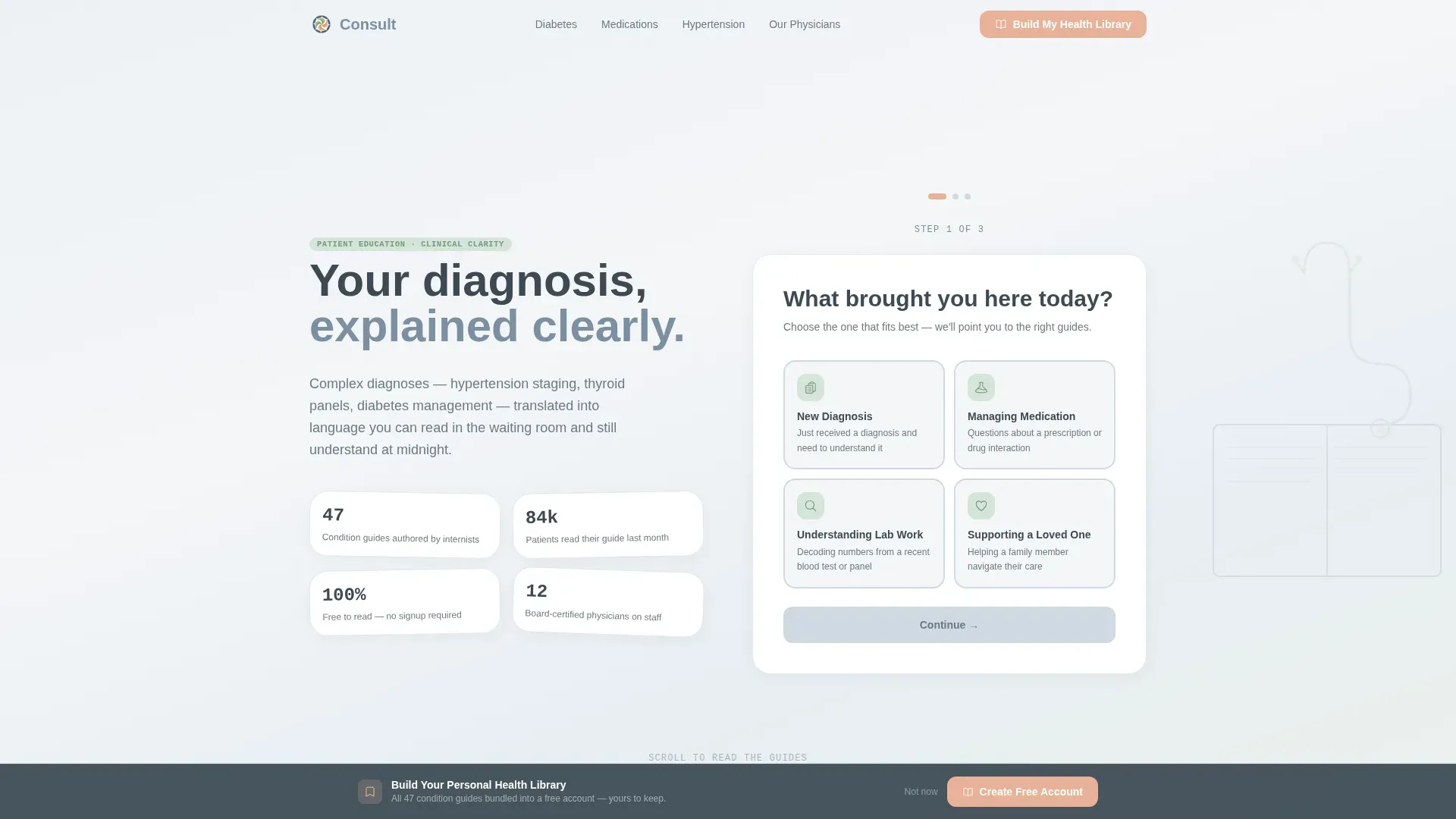 Internal Medicine Medicine Education Website Template