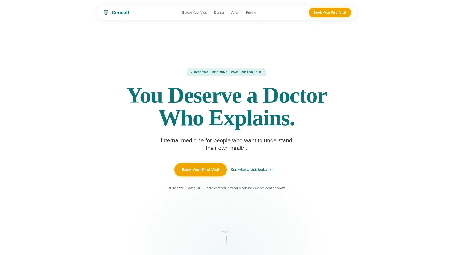 Internal Medicine Medicine Specialist Booking Website Template