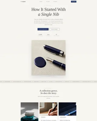 Fountain Pen & Stationery Landing Page Template