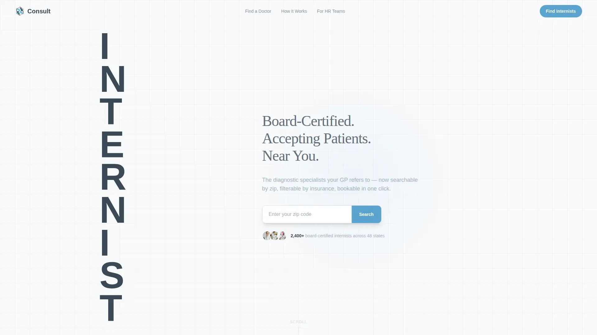 Internist Booking Website Template