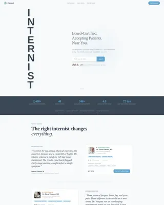 Internist Booking Website Template