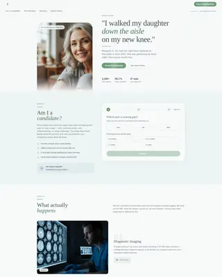 Joint Replacement Landing page Template