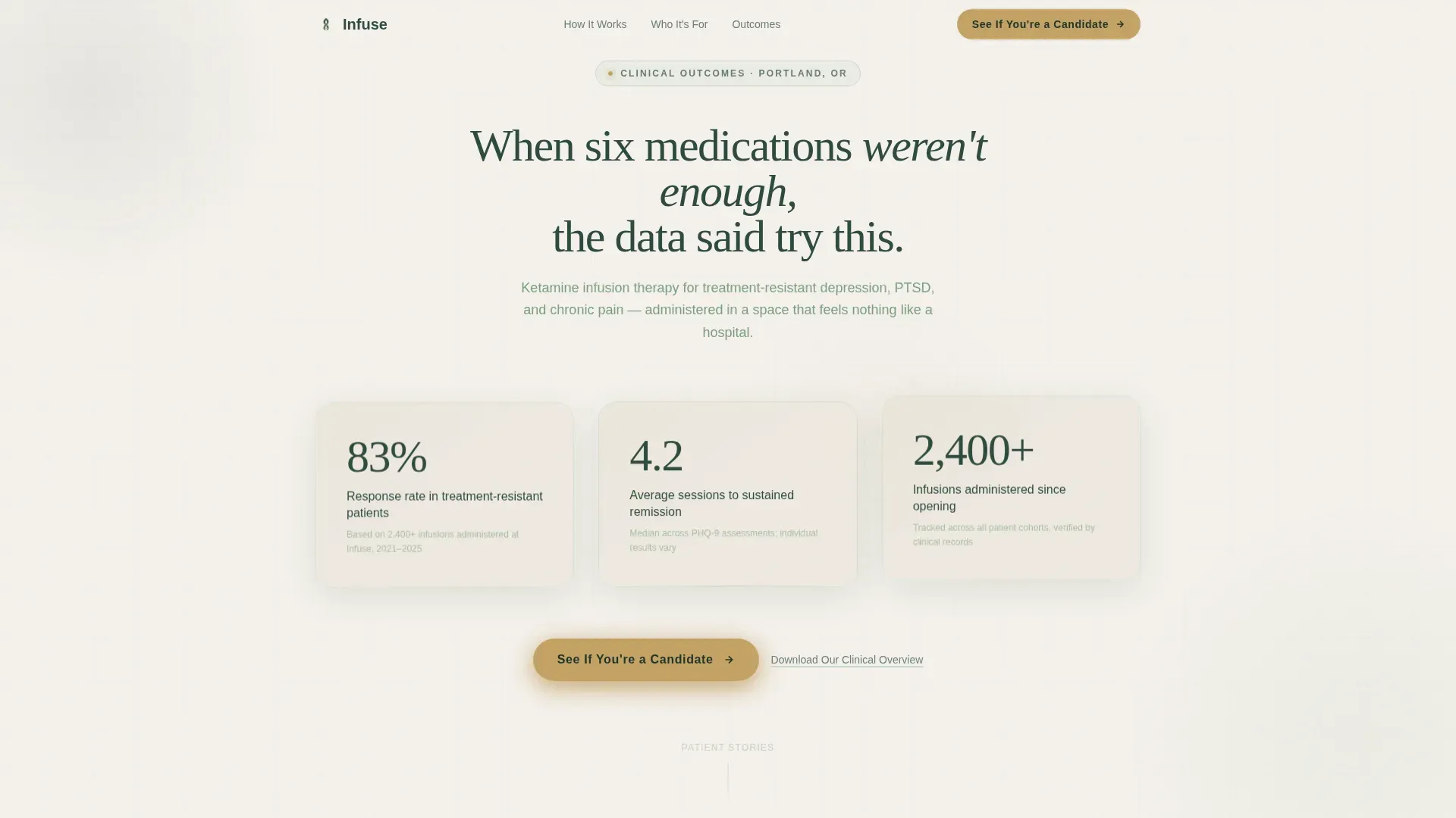 Ketamine Therapy Landing page Template