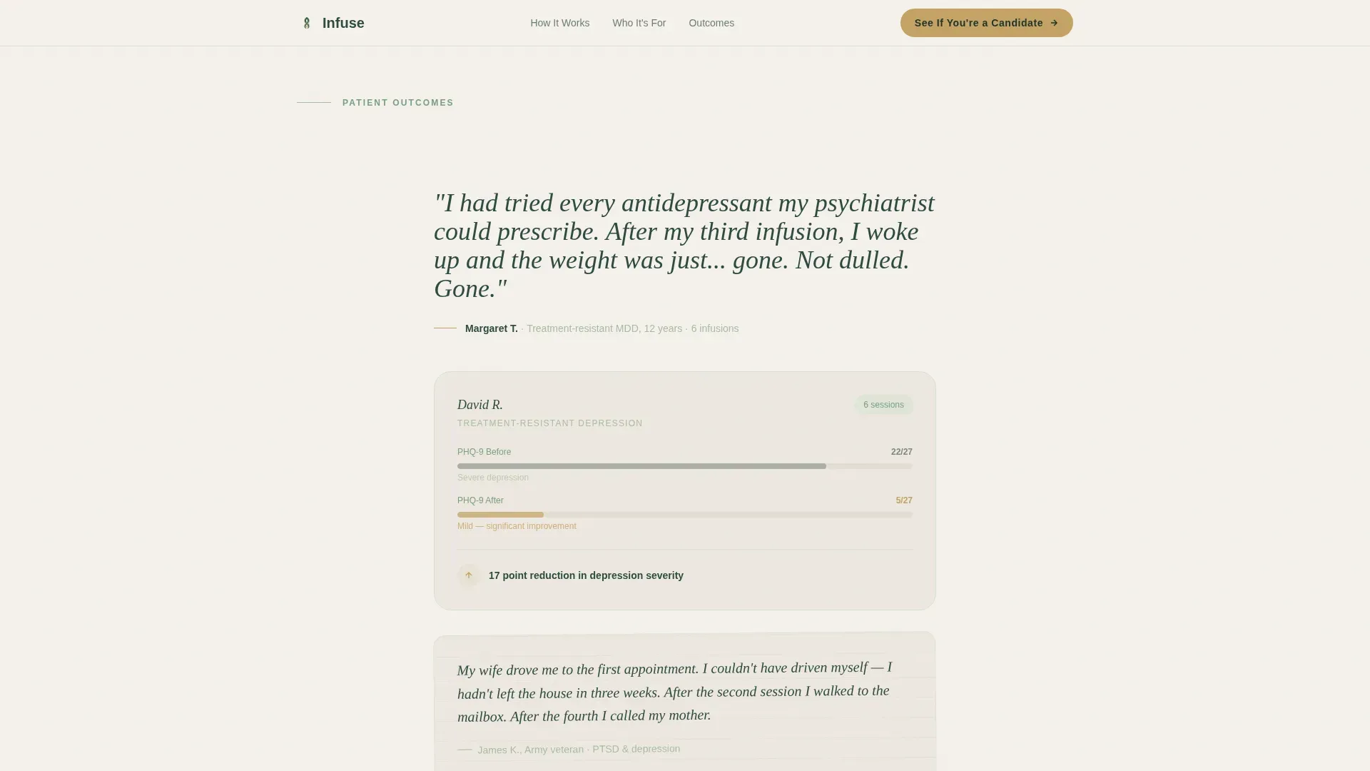 Ketamine Therapy Landing page Template