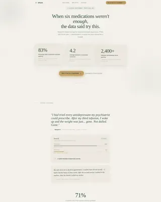 Ketamine Therapy Landing page Template