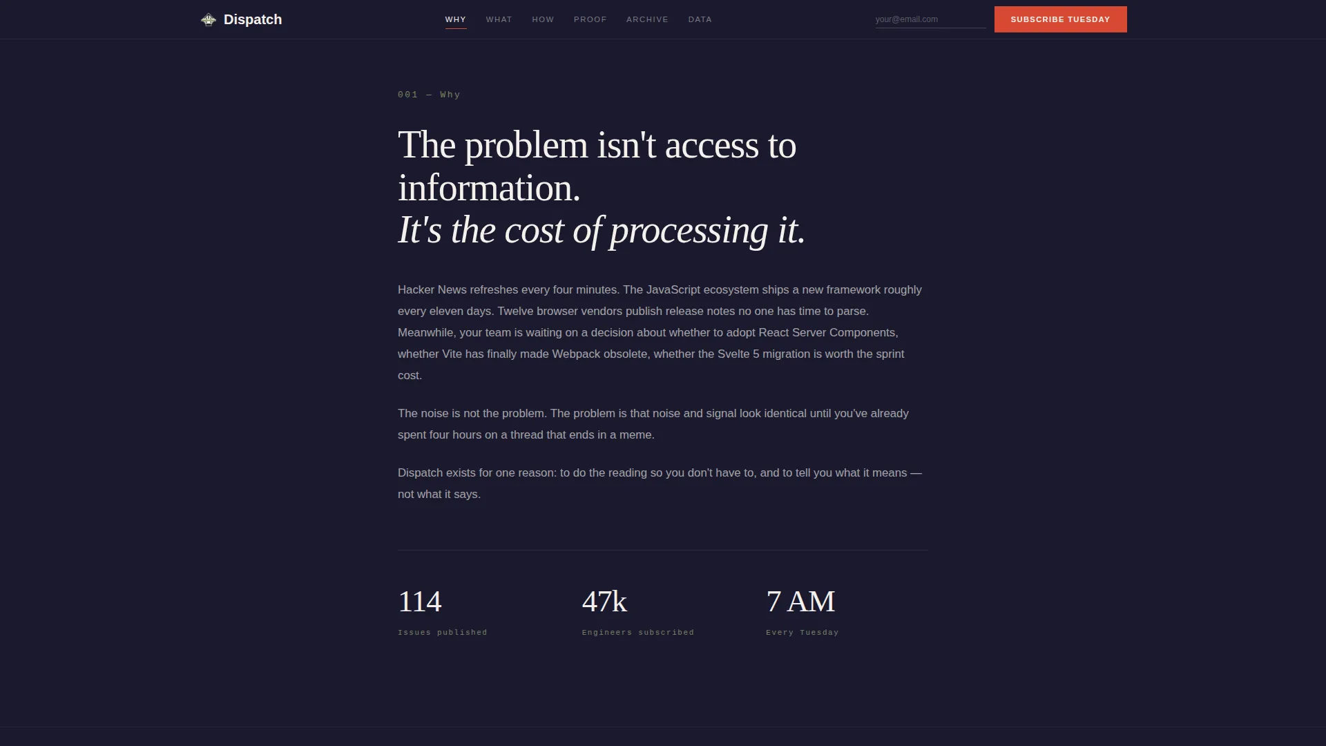 Frontend Newsletter Landing Page Template