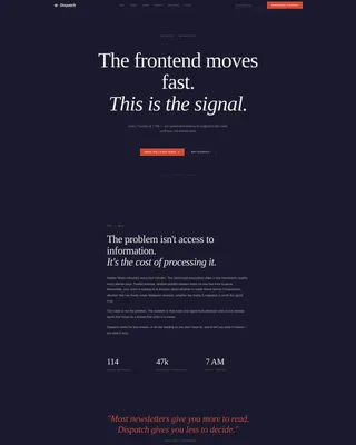 Frontend Newsletter Landing Page Template