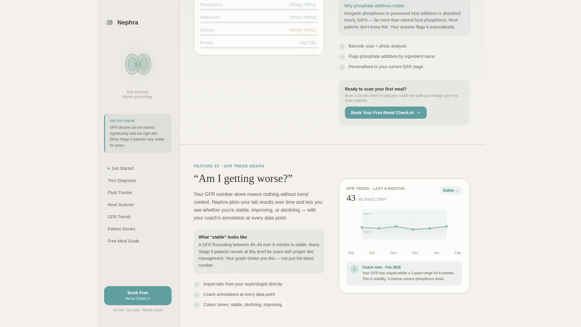 CKD Booking Landing Page Template for Health Apps