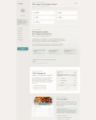 CKD Booking Landing Page Template for Health Apps