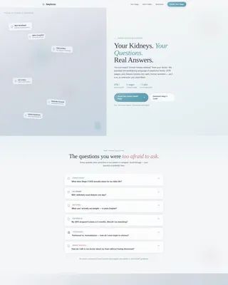 Kidney Disease Care FAQ Website Template