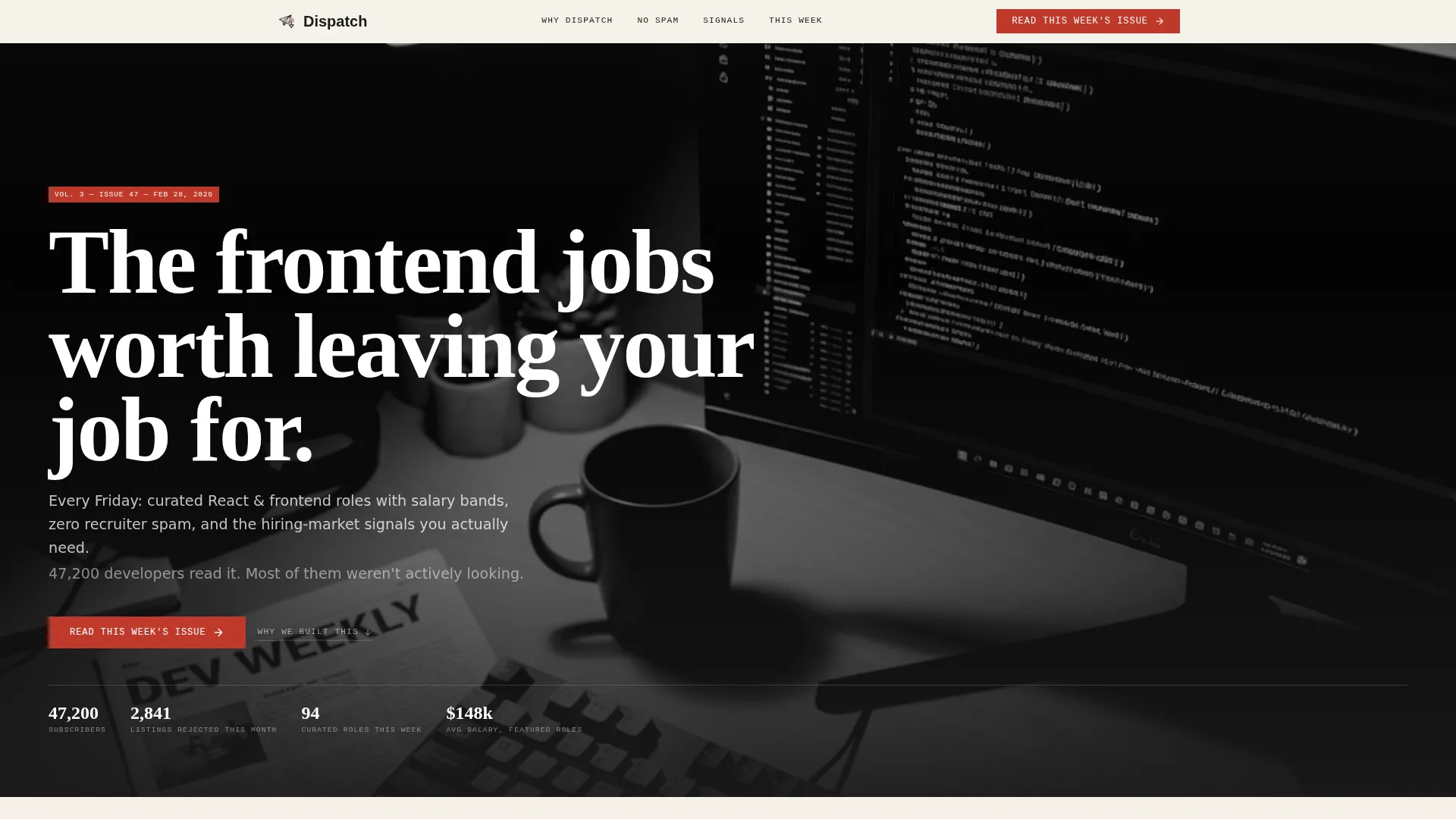 Bold Frontend Newsletter Landing Page Template