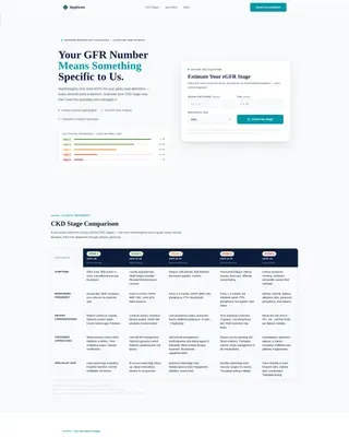 Kidney Disease Care Specialist Booking Website Template