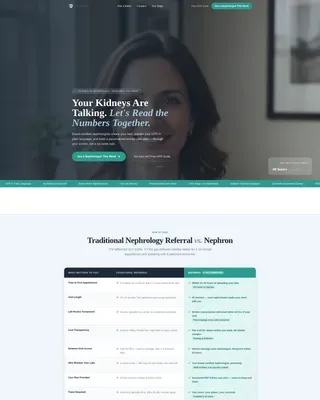 Kidney Disease Care Booking Website Template