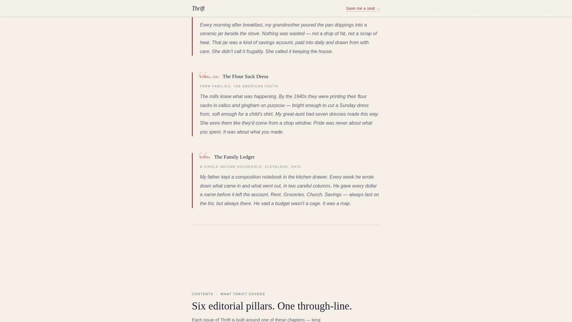 Heritage Frugal Living Blog Landing Page Template