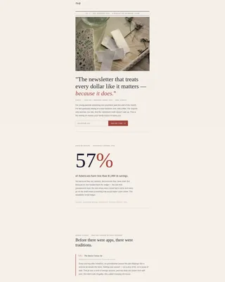 Heritage Frugal Living Blog Landing Page Template