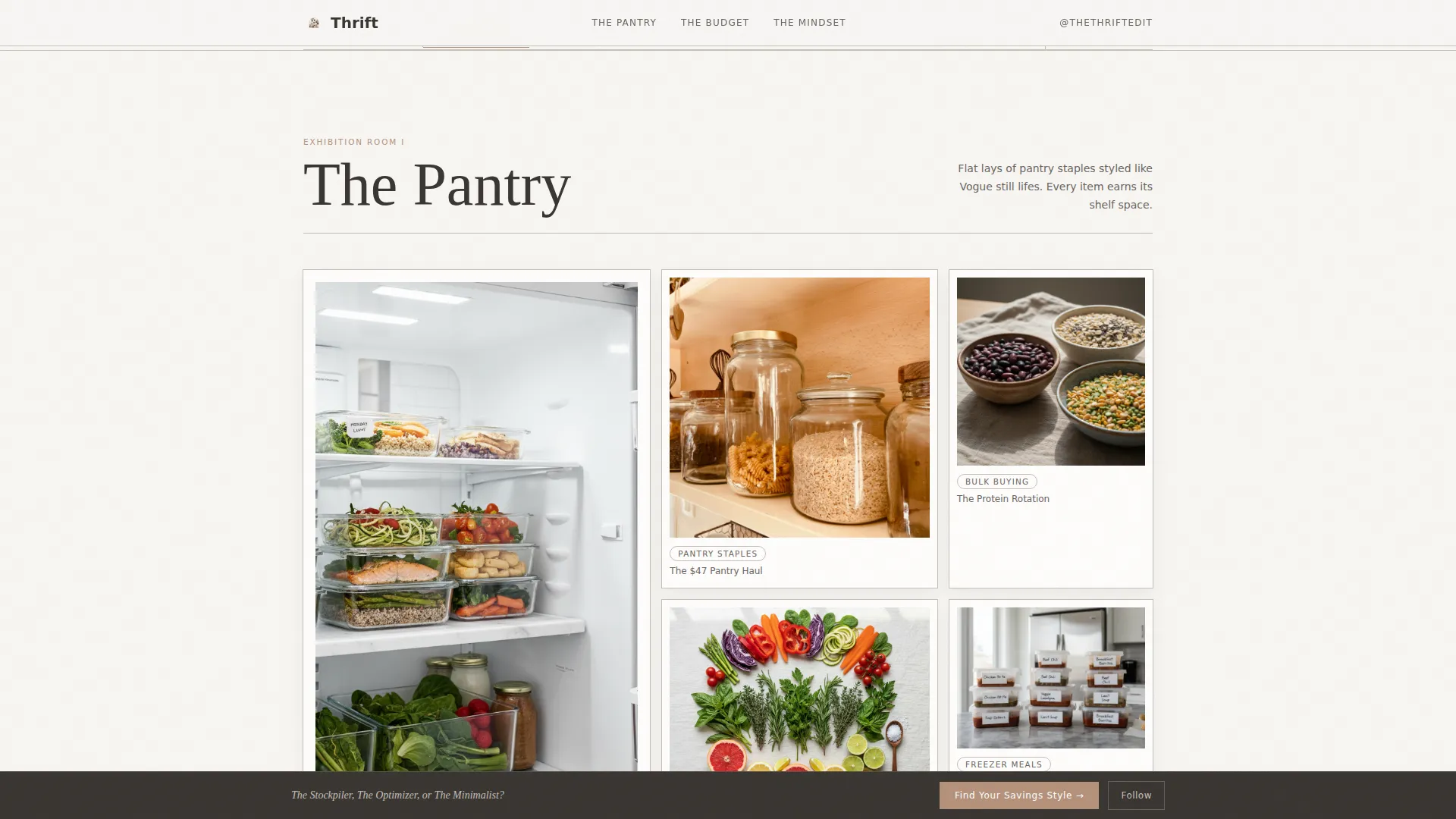 Frugal Living Landing Page Template | The Thrift Edit