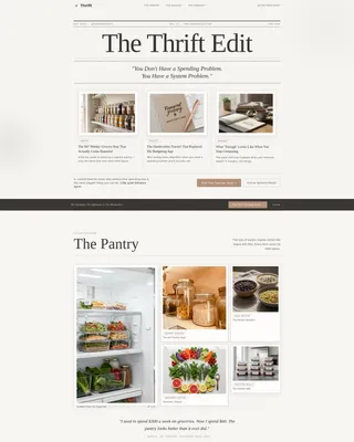 Frugal Living Landing Page Template | The Thrift Edit