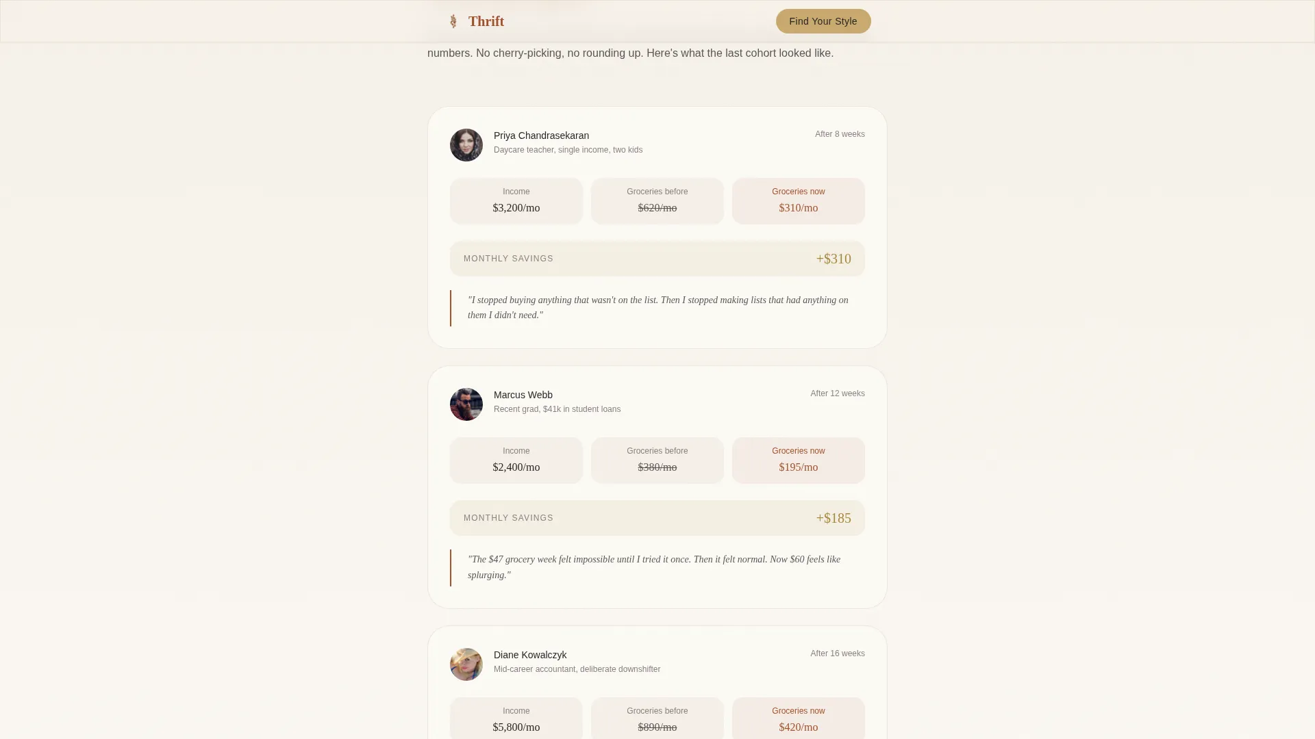 Frugal Living Newsletter Landing Page Template