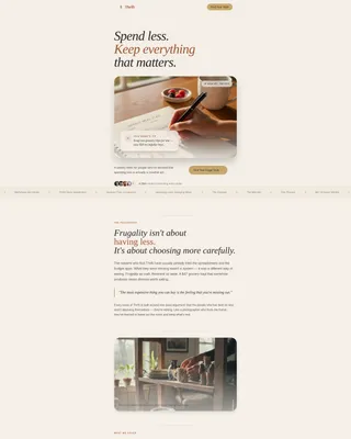 Frugal Living Newsletter Landing Page Template
