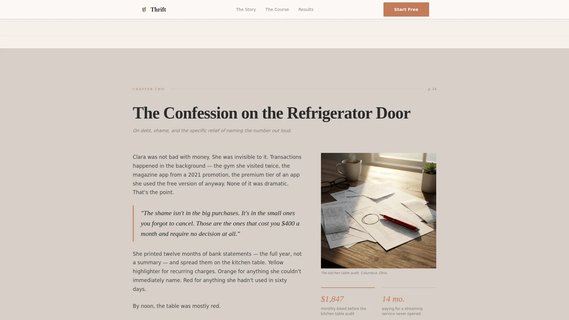 Frugal Living Course Landing Page Template