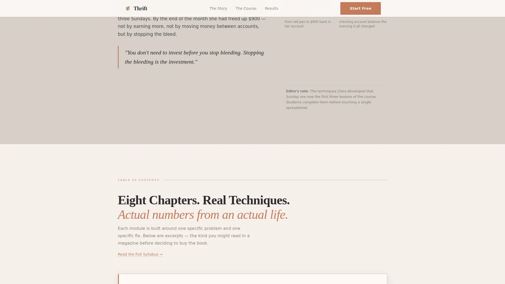 Frugal Living Course Landing Page Template