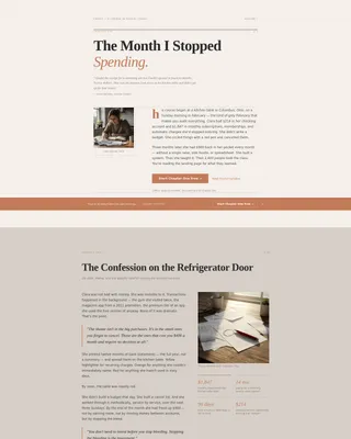 Frugal Living Course Landing Page Template